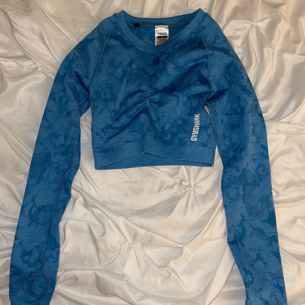 Gymshark Blue Cropped Tight Shirt